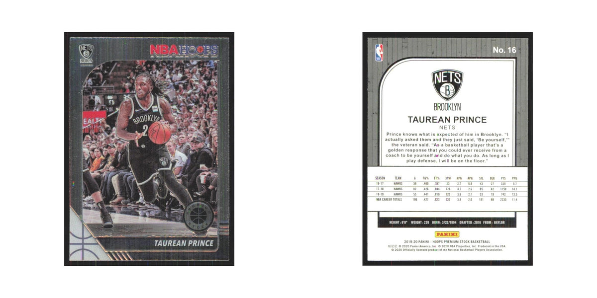 Taurean Prince 2019 NBA Hoops Premium #16 Brooklyn Nets Basketball Card NM