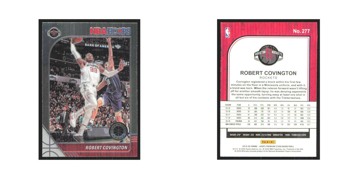 Robert Covington 2019 NBA Hoops Premium #277 Houston Rockets Basketball Card NM