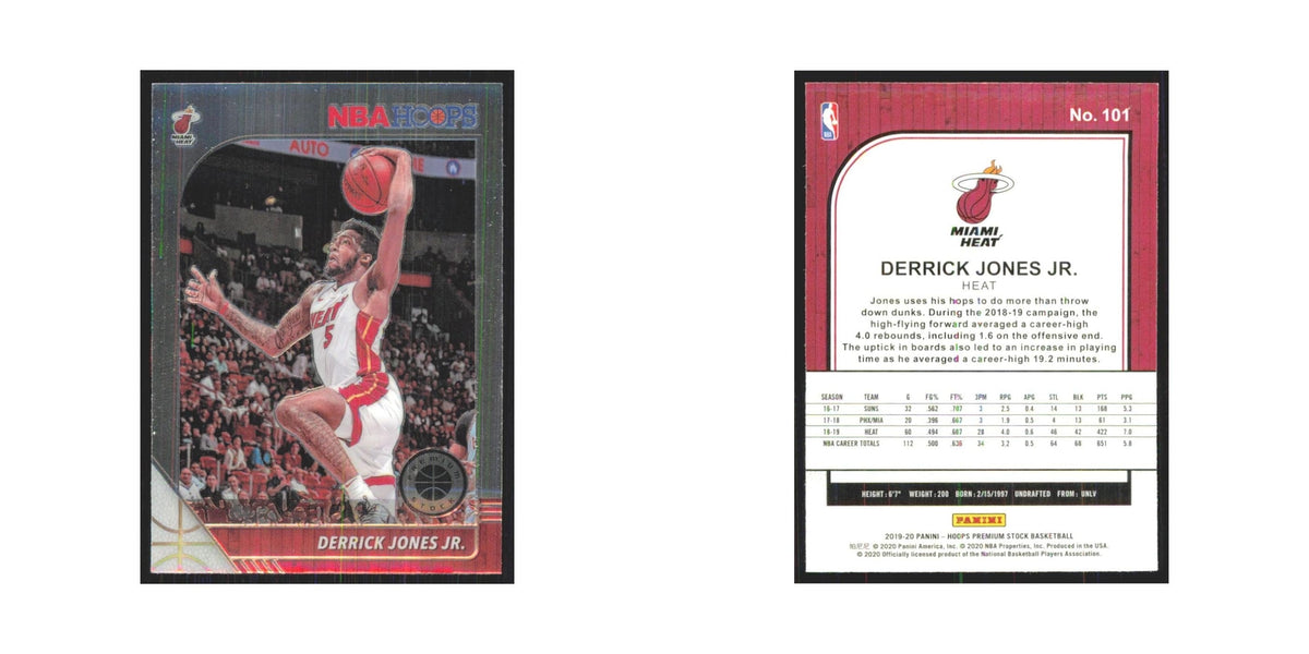 Derrick Jones Jr. 2019 NBA Hoops Premium #101 Miami Heat Basketball Card NM