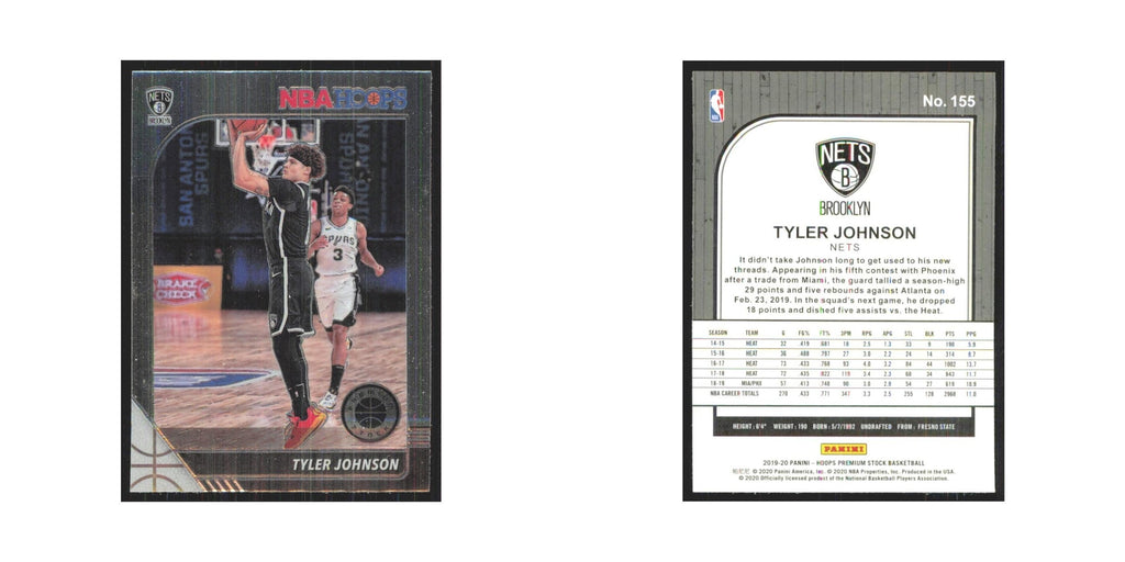 Tyler Johnson 2019 NBA Hoops Premium #155 Brooklyn Nets Basketball Card NM
