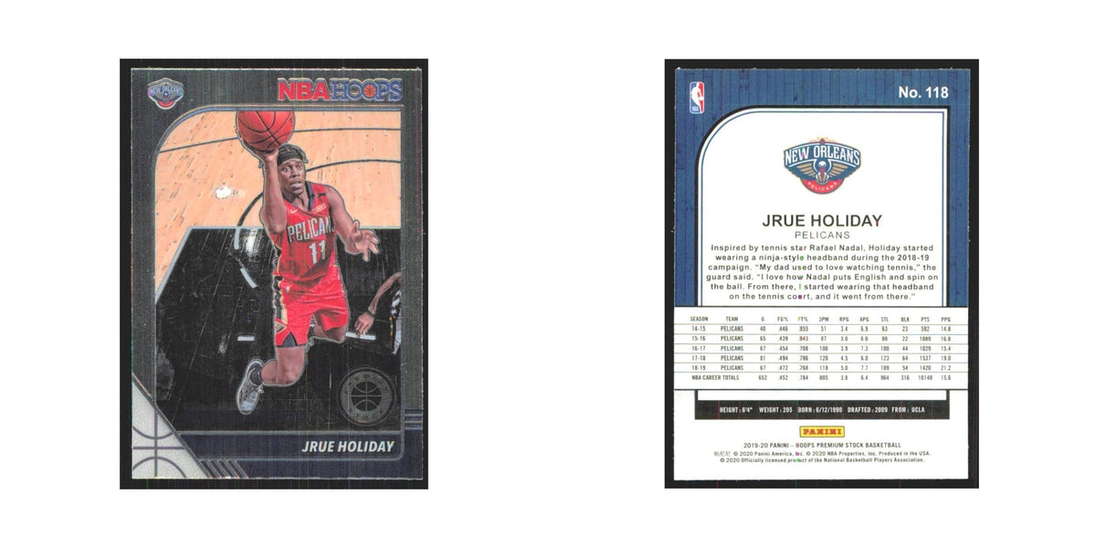 Jrue Holiday 2019 NBA Hoops Premium #118 New Orleans Pelicans Basketball Card NM