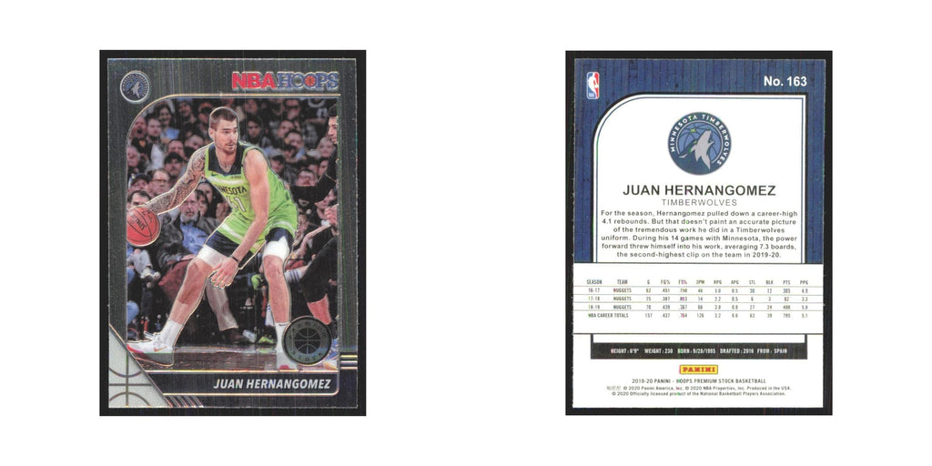 Juan Hernangomez 2019 NBA Hoops Premium #163 Minnesota Timberwolves NM