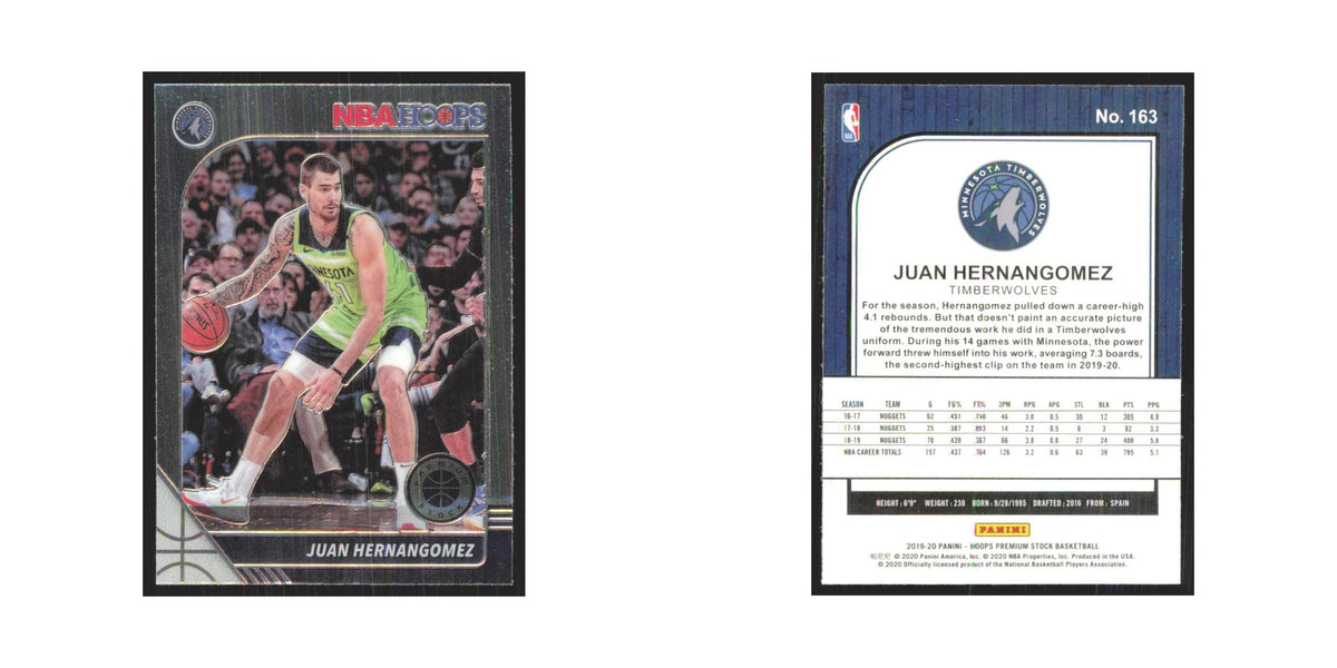 Juan Hernangomez 2019 NBA Hoops Premium #163 Minnesota Timberwolves NM