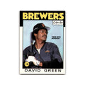 David Green 1986 O-Pee-Chee #122 Milwaukee Brewers Baseball Card NM