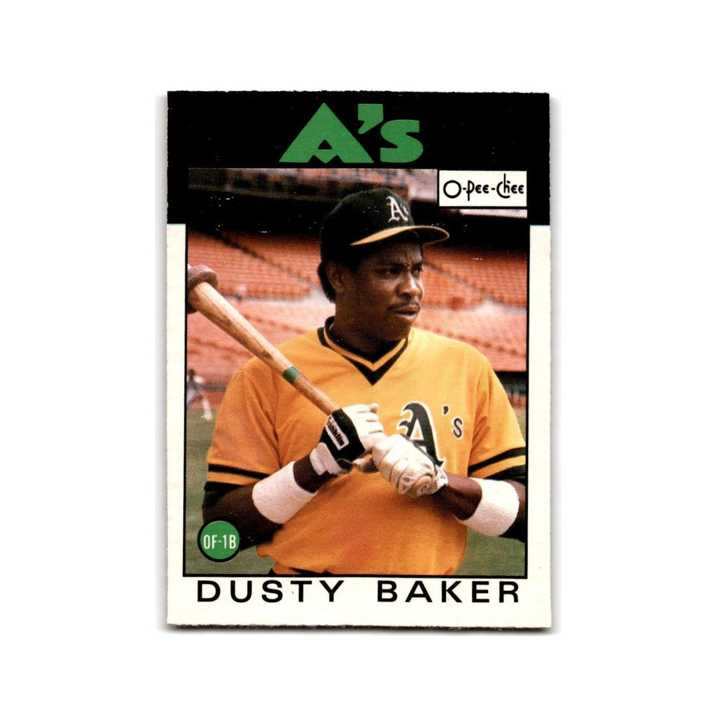 Dusty Baker 1986 O-Pee-Chee #31 Oakland Athletics Baseball Card NM