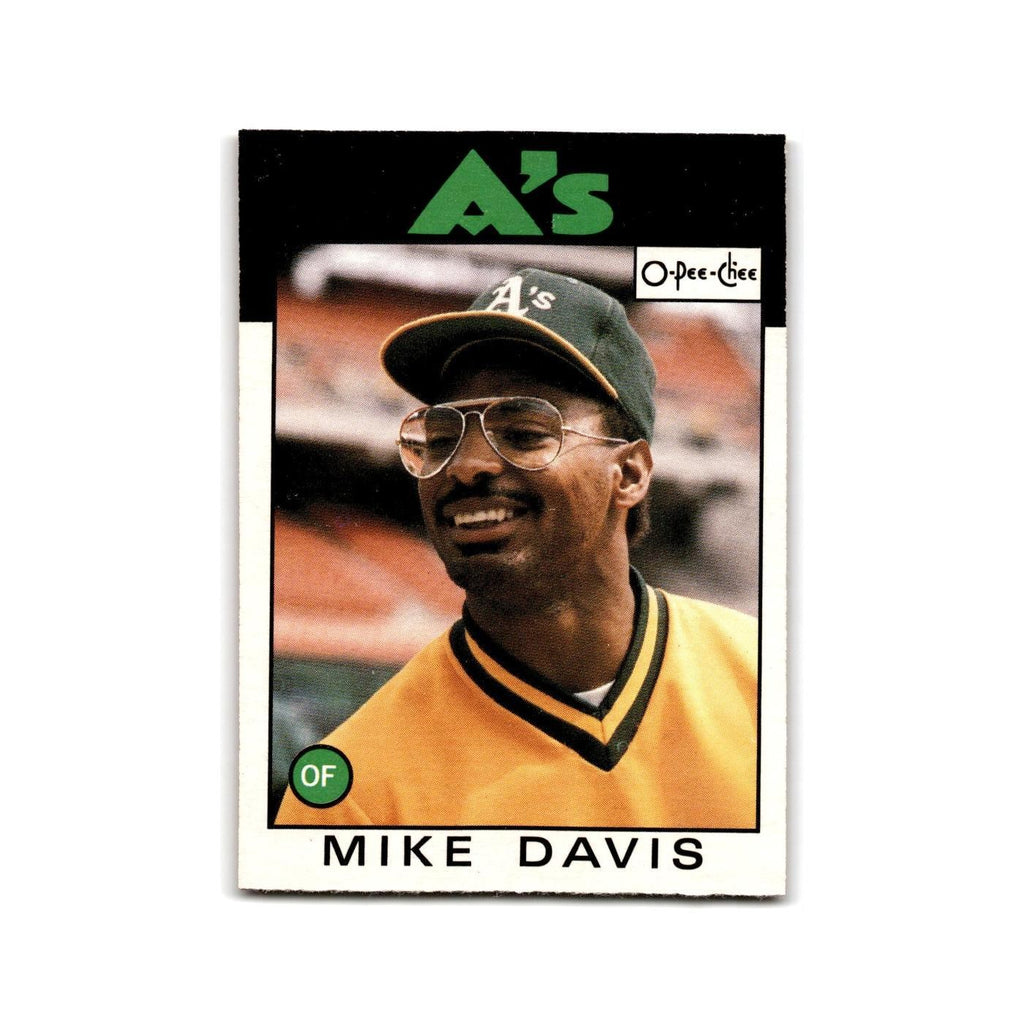 Mike Davis 1986 O-Pee-Chee #165 Oakland Athletics Baseball Card NM