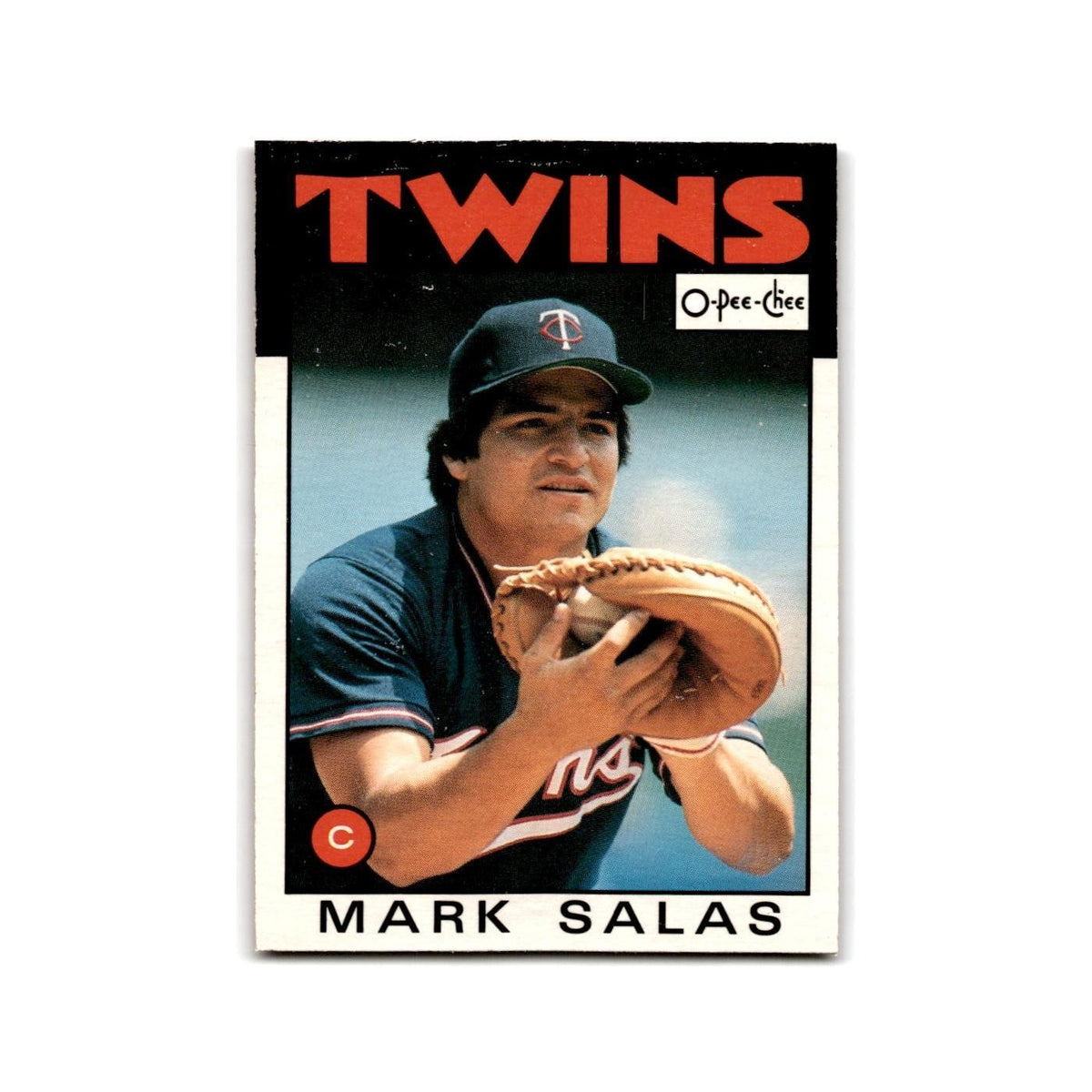 Mark Salas 1986 O-Pee-Chee #43 Minnesota Twins Baseball Card NM