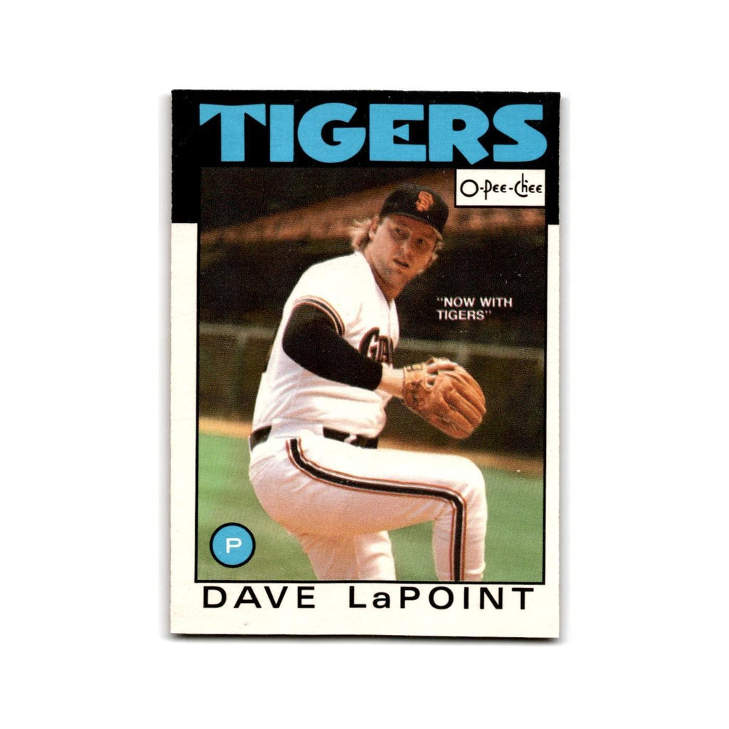 Dave LaPoint 1986 O-Pee-Chee #162 Detroit Tigers Baseball Card NM