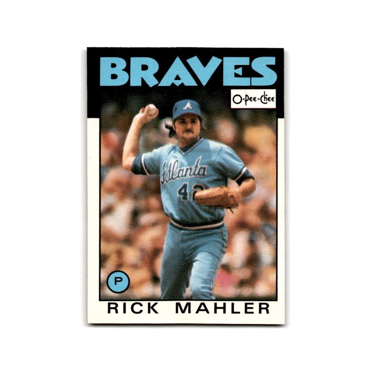 Rick Mahler 1986 O-Pee-Chee #39 Atlanta Braves Baseball Card NM