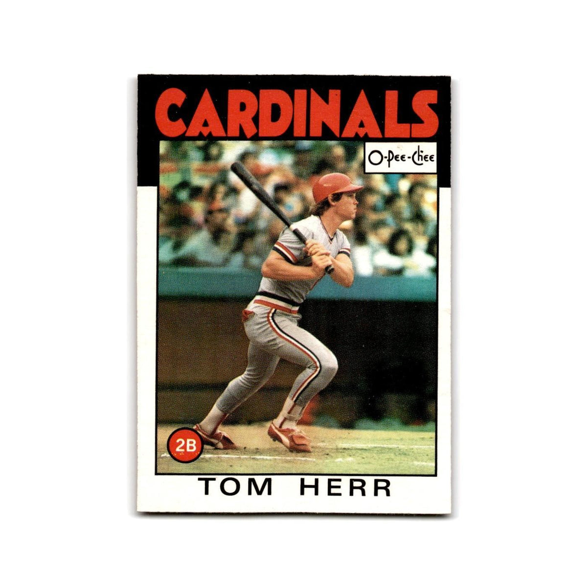 Tom Herr 1986 O-Pee-Chee #94 St. Louis Cardinals Baseball Card NM