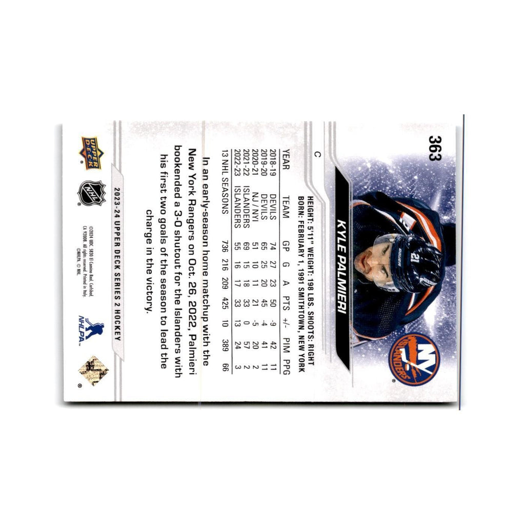 2023 Upper Deck Kyle Palmieri New York Islanders #363