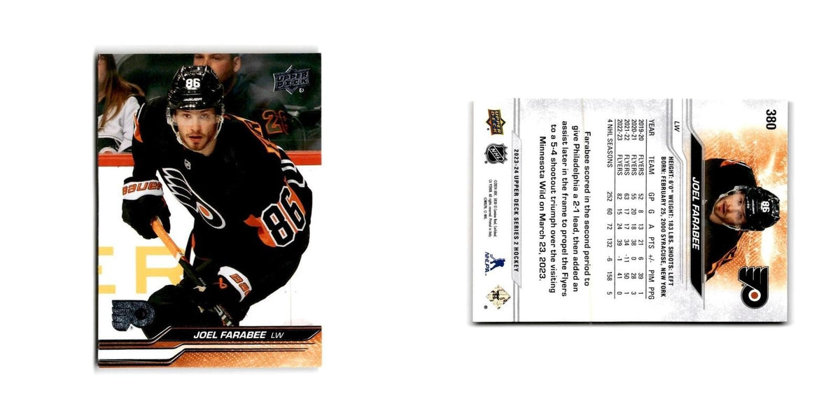 2023 Upper Deck Joel Farabee Philadelphia Flyers #380
