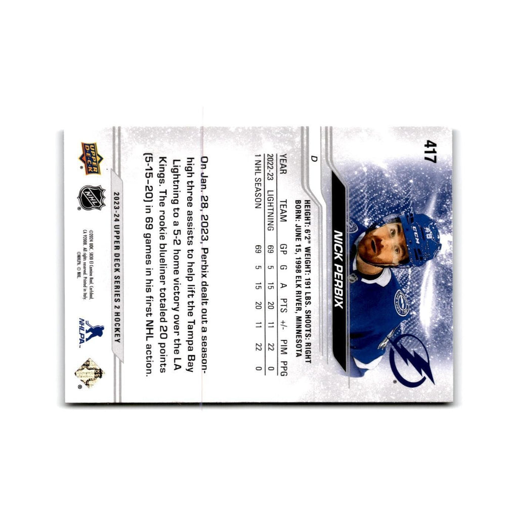 2023 Upper Deck Nick Perbix Tampa Bay Lightning #417