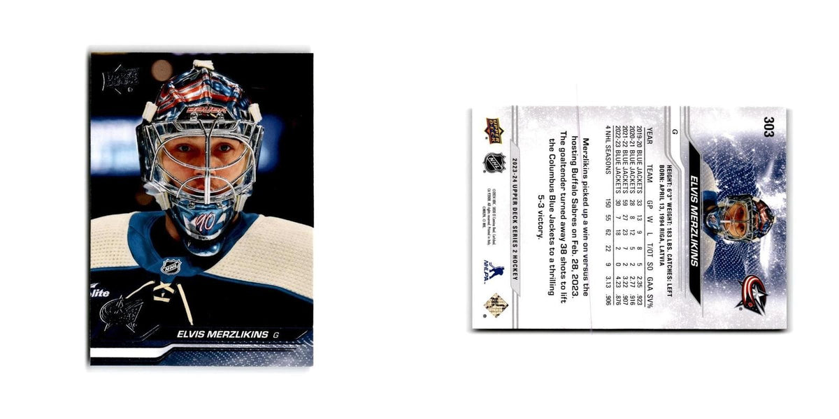 2023 Upper Deck Elvis Merzlikins Columbus Blue Jackets #303