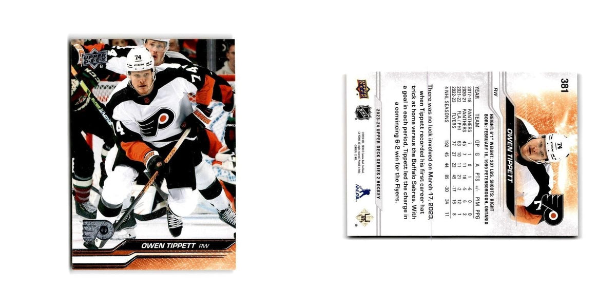 2023 Upper Deck Owen Tippett Philadelphia Flyers #381