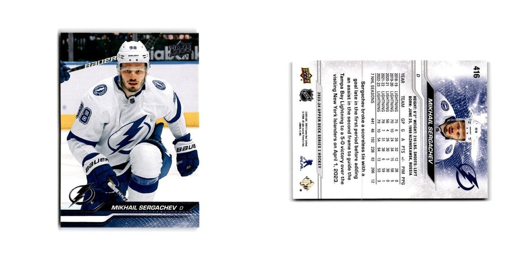2023 Upper Deck Mikhail Sergachev Tampa Bay Lightning #416