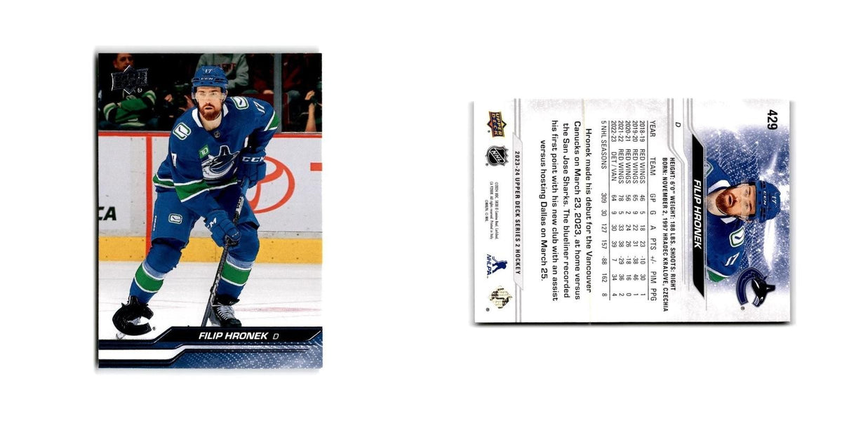 2023 Upper Deck Filip Hronek Vancouver Canucks #429