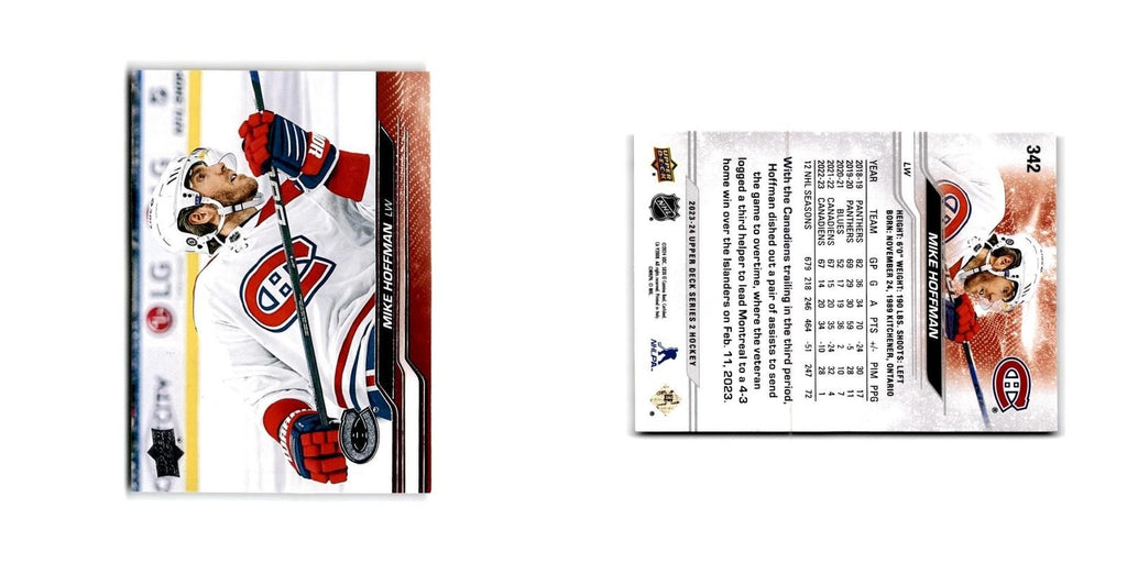 2023 Upper Deck Mike Hoffman Montreal Canadiens #342