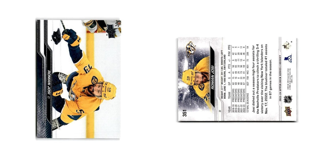 2023 Upper Deck Roman Josi Nashville Predators #351