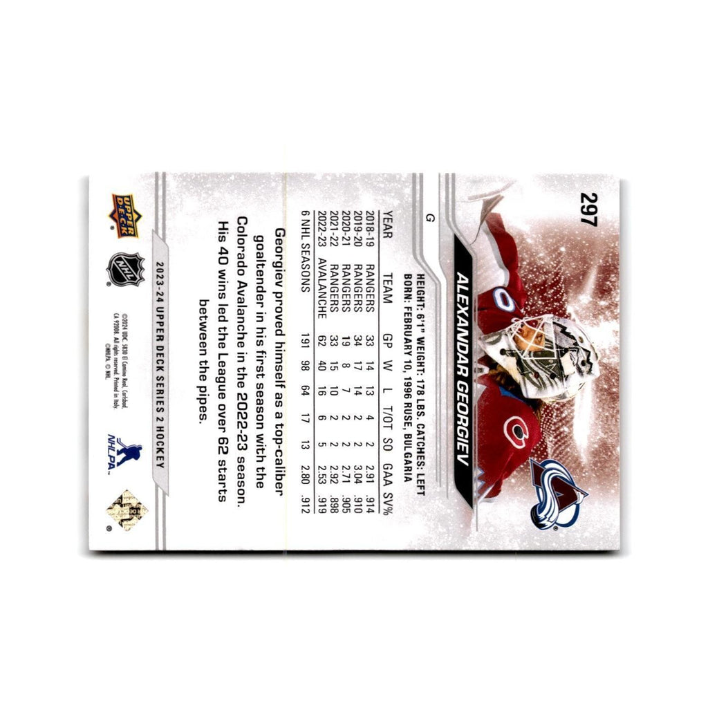 2023 Upper Deck Alexandar Georgiev Colorado Avalanche #297