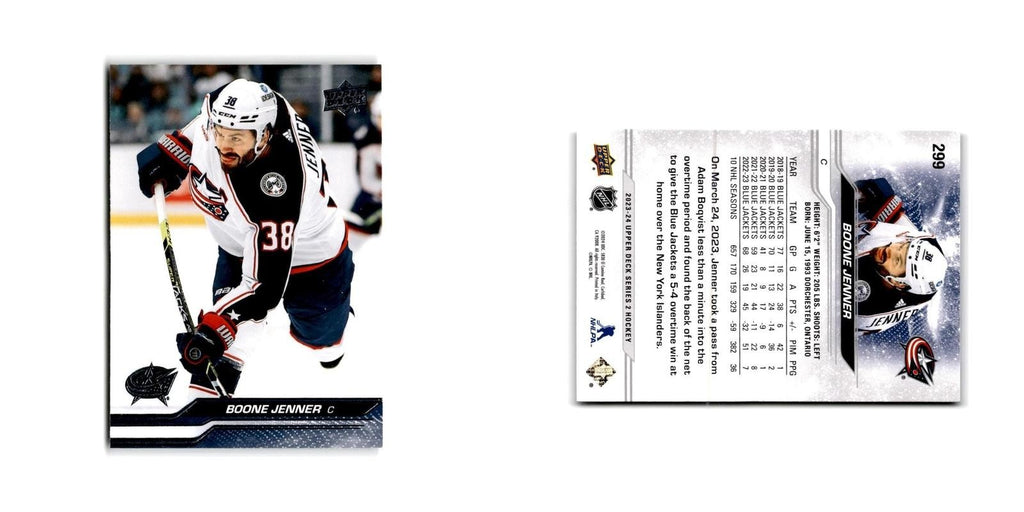 2023 Upper Deck Boone Jenner Columbus Blue Jackets #299
