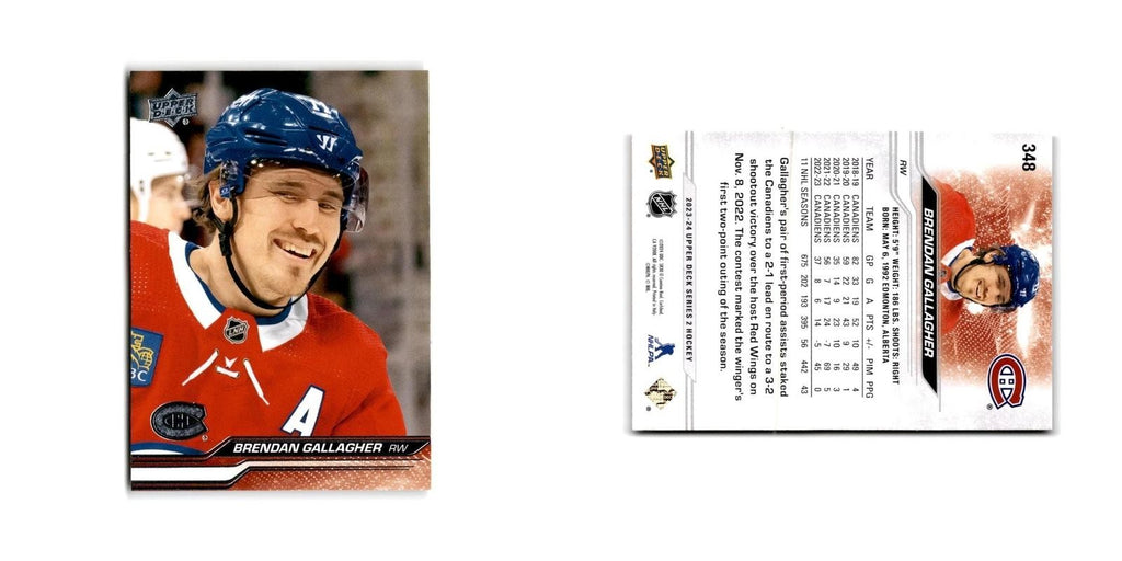 2023 Upper Deck Brendan Gallagher Montreal Canadiens #348