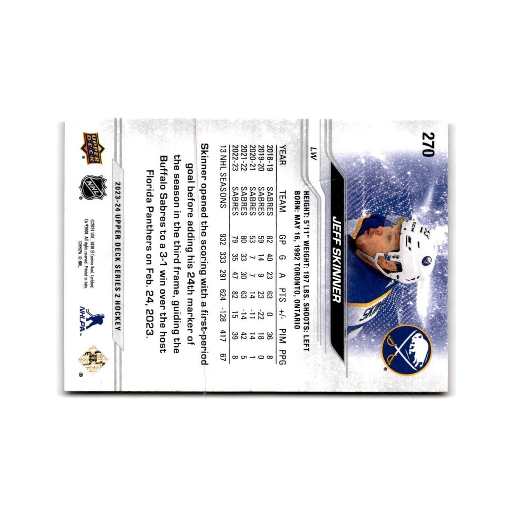 2023 Upper Deck Jeff Skinner Buffalo Sabres #270