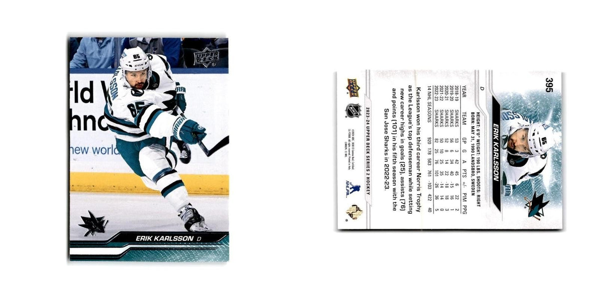 2023 Upper Deck Erik Karlsson San Jose Sharks #395