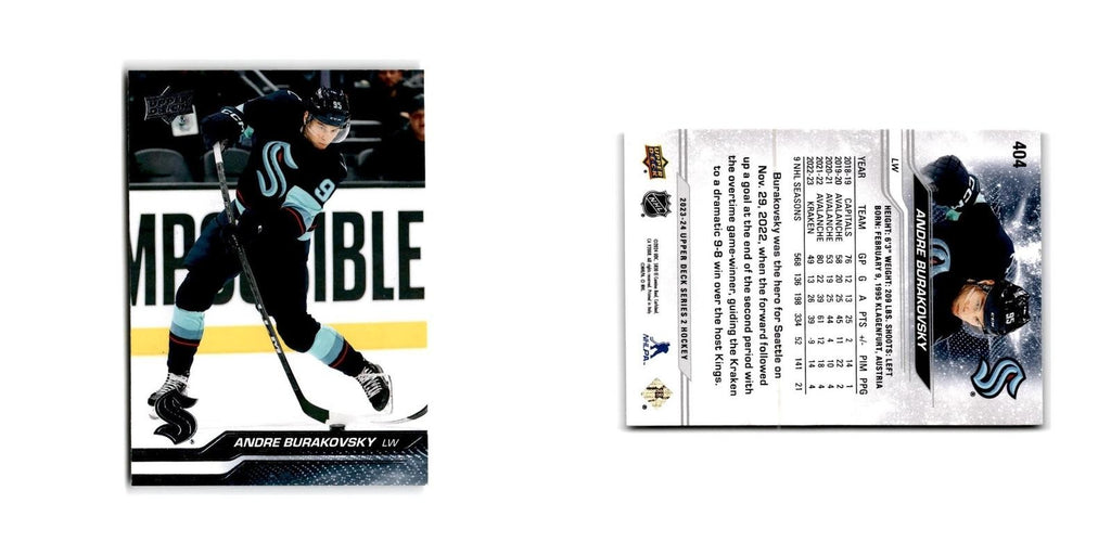 2023 Upper Deck Andre Burakovsky Seattle Kraken #404