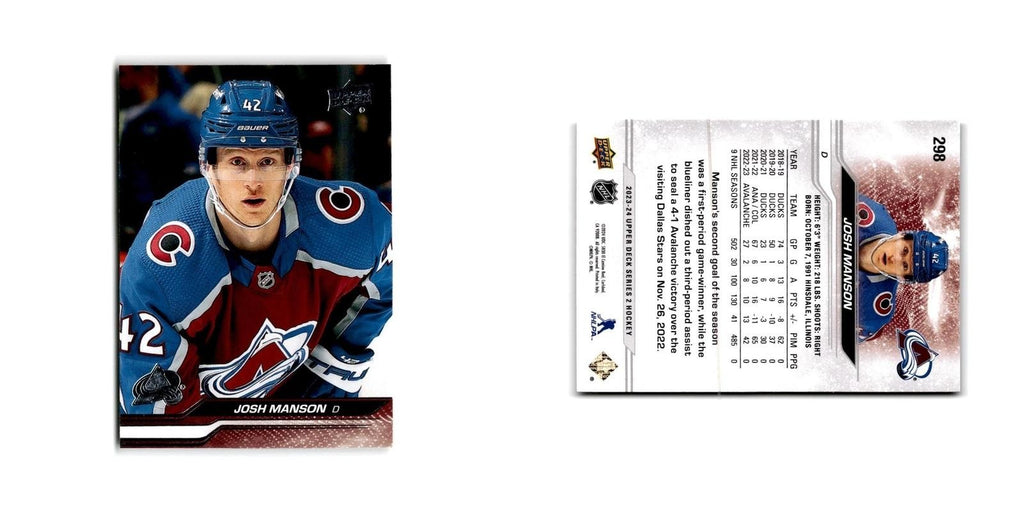2023 Upper Deck Josh Manson Colorado Avalanche #298