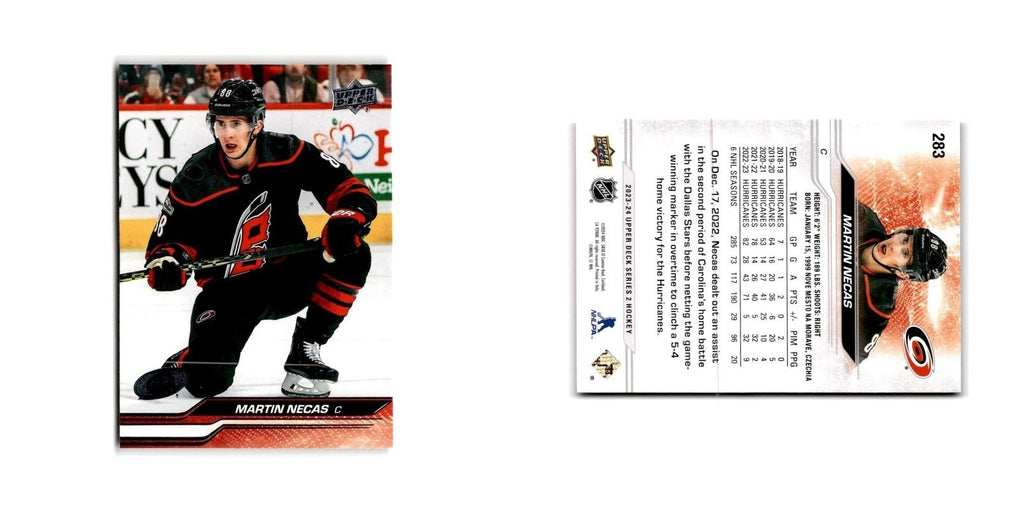2023 Upper Deck Martin Necas Carolina Hurricanes #283