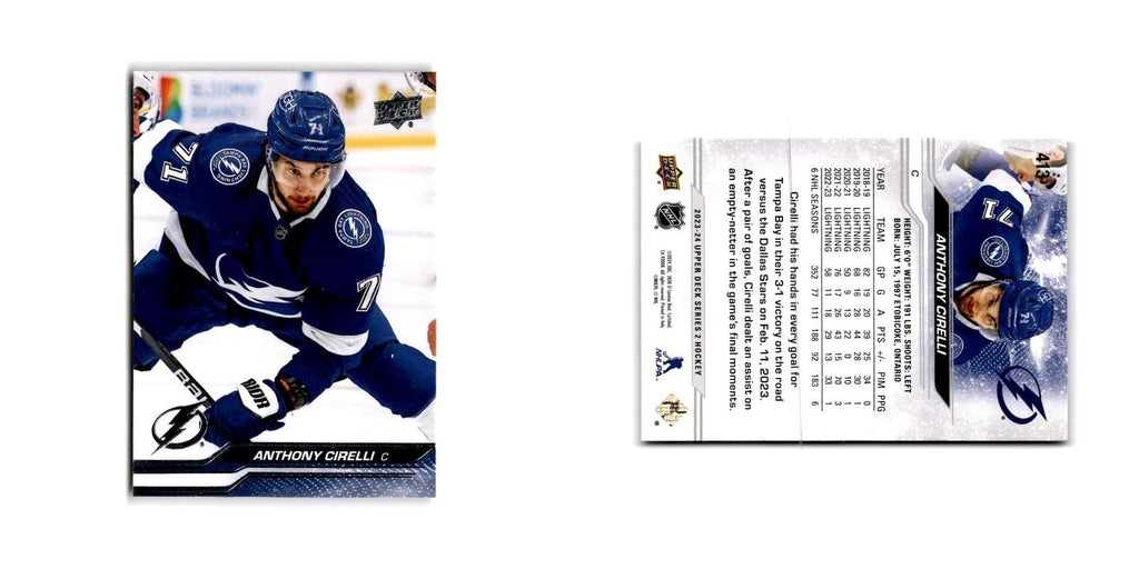 2023 Upper Deck Anthony Cirelli Tampa Bay Lightning #413
