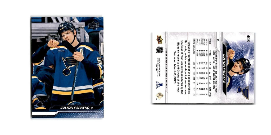 2023 Upper Deck Colton Parayko St. Louis Blues #408