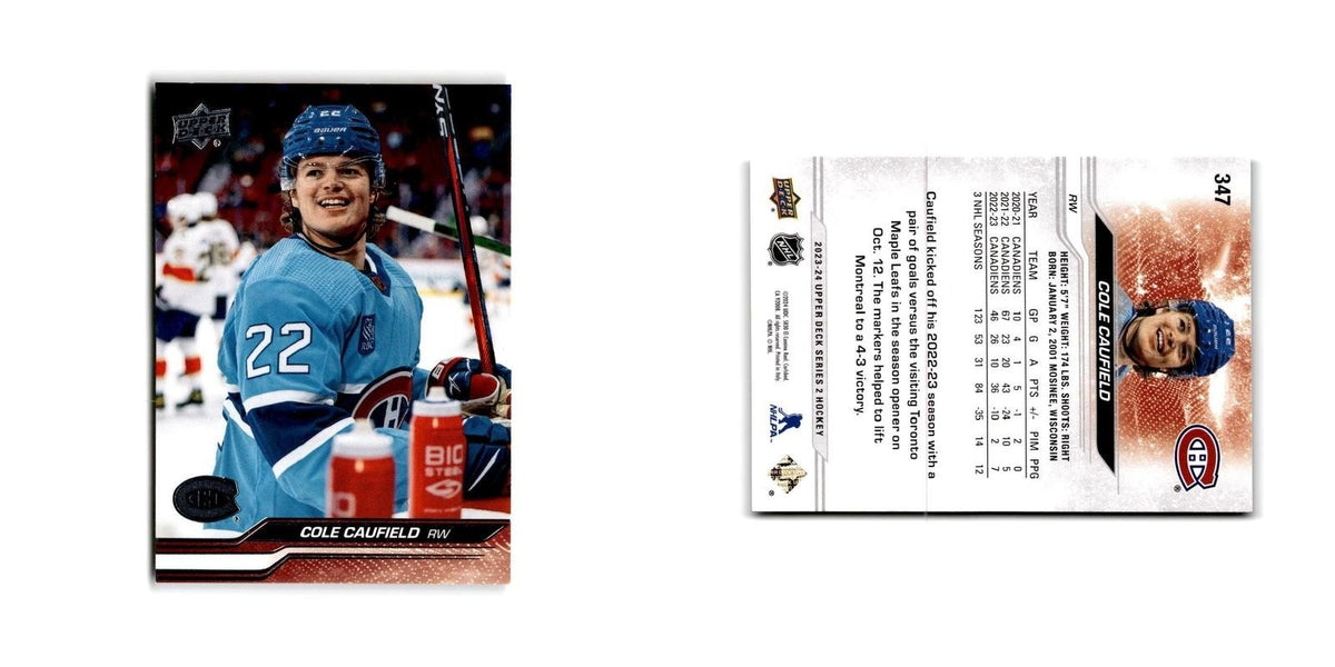 2023 Upper Deck Cole Caufield Montreal Canadiens #347