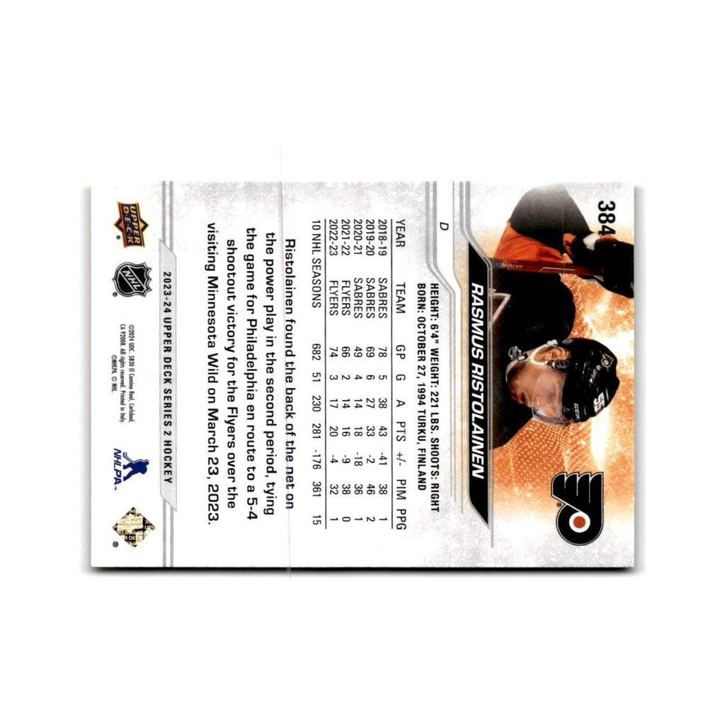 2023 Upper Deck Rasmus Ristolainen Philadelphia Flyers #384