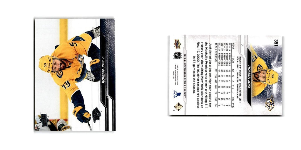 2023 Upper Deck Roman Josi Nashville Predators #351