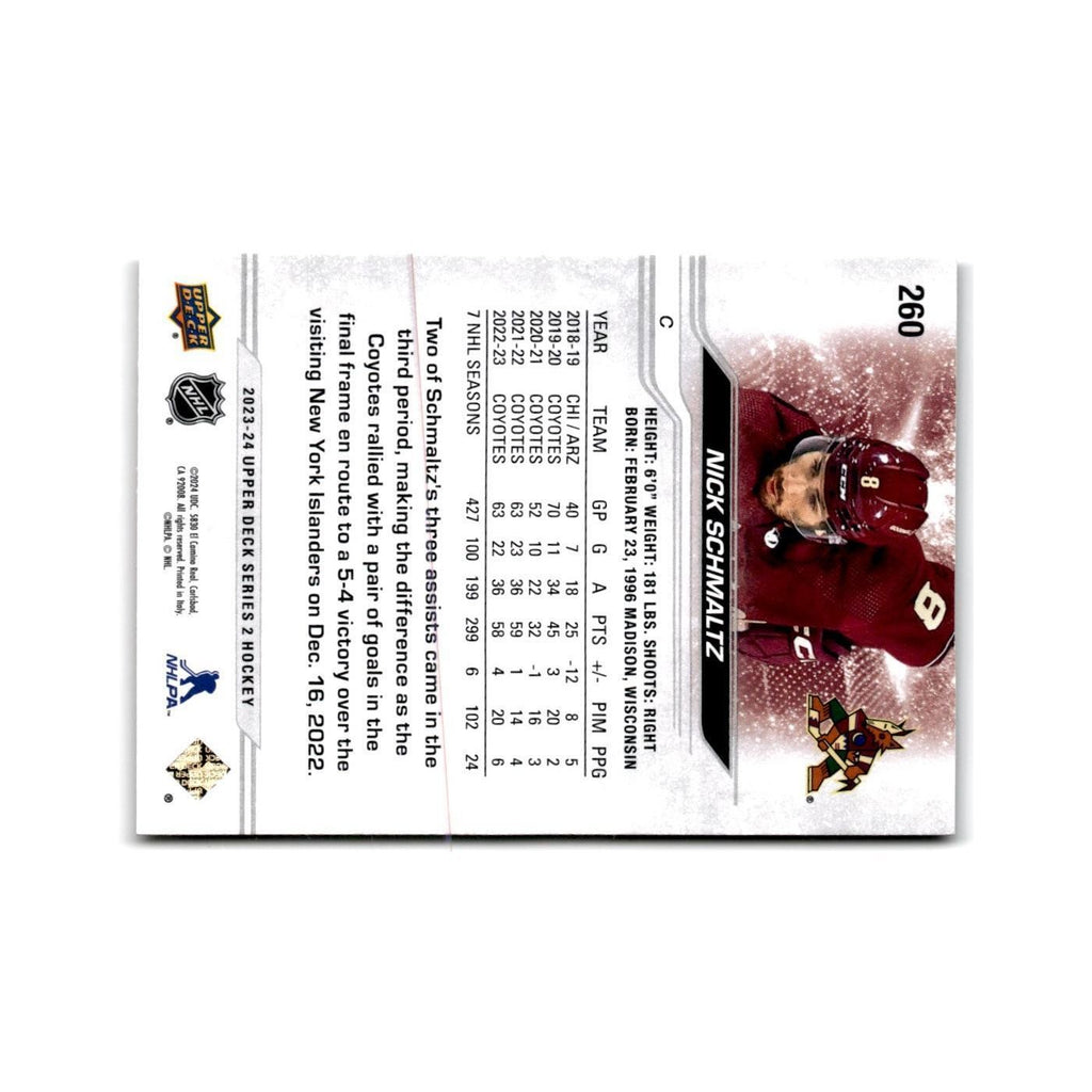 2023 Upper Deck Nick Schmaltz Arizona Coyotes #260