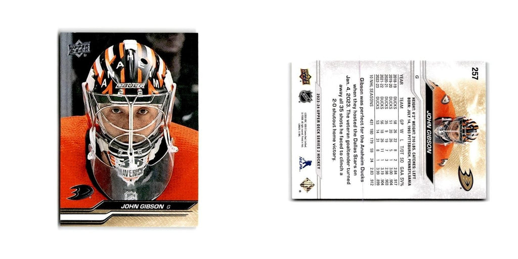 2023 Upper Deck John Gibson Anaheim Ducks #257