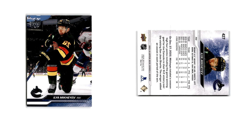 2023 Upper Deck Ilya Mikheyev Vancouver Canucks #427