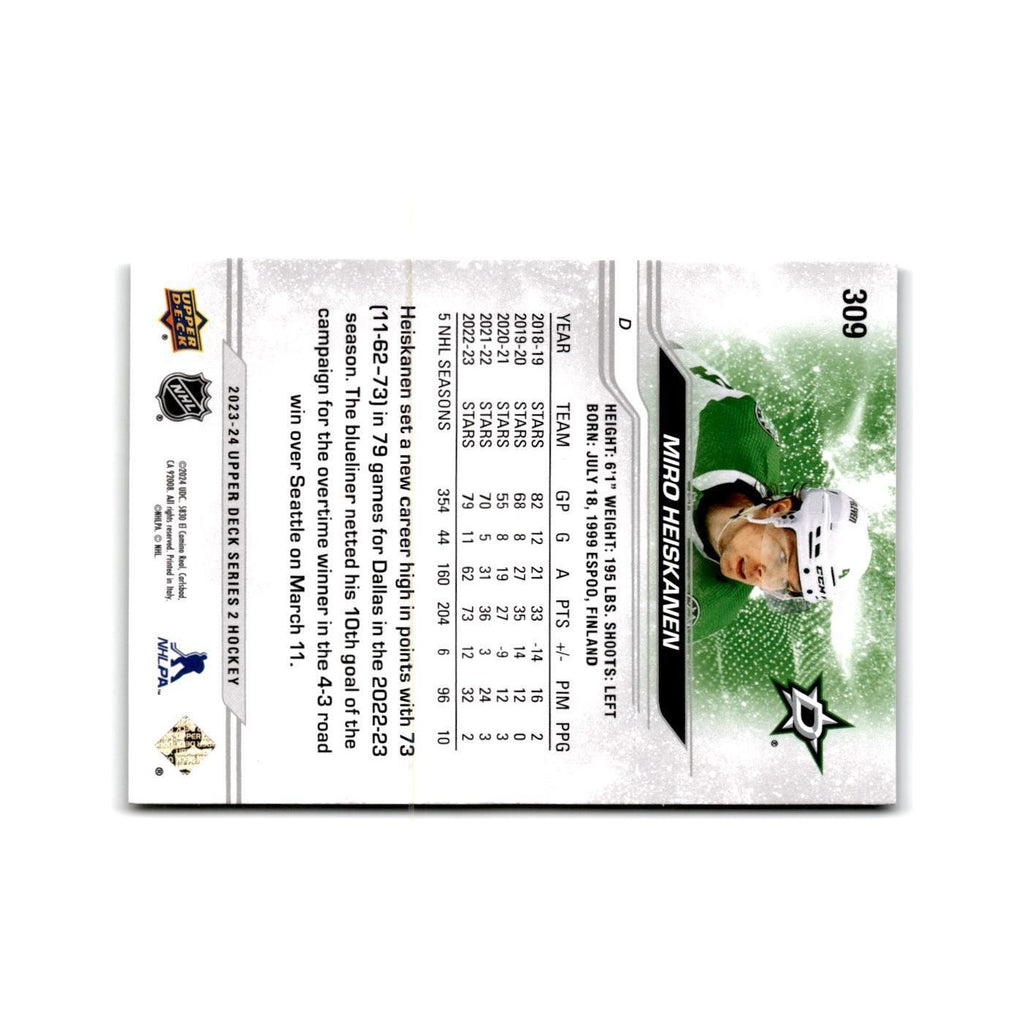 2023 Upper Deck Miro Heiskanen Dallas Stars #309