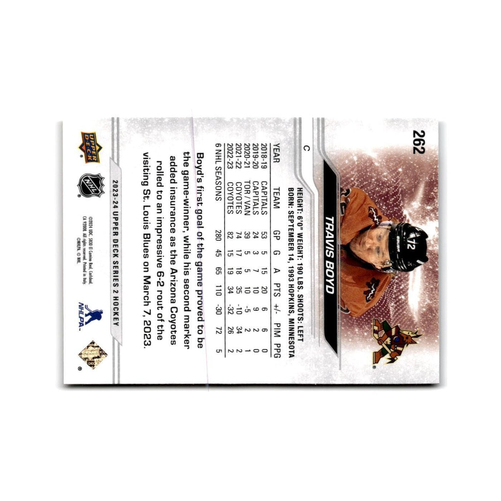 2023 Upper Deck Travis Boyd Arizona Coyotes #262