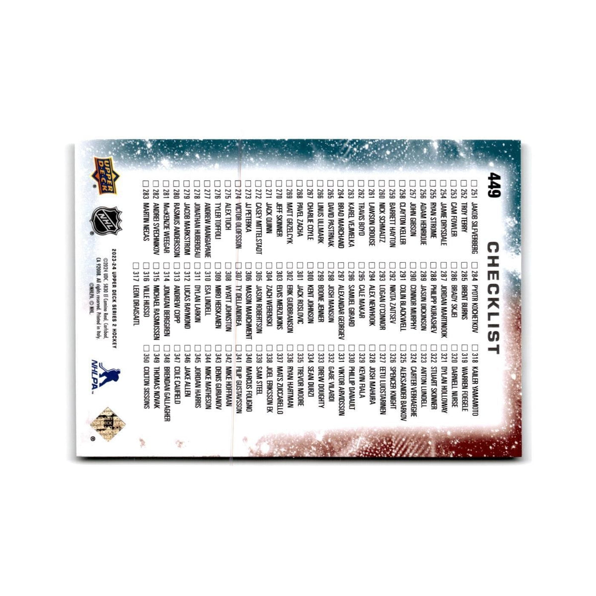 2023 Upper Deck Erik Karlsson  Cale Makar Checklist #449