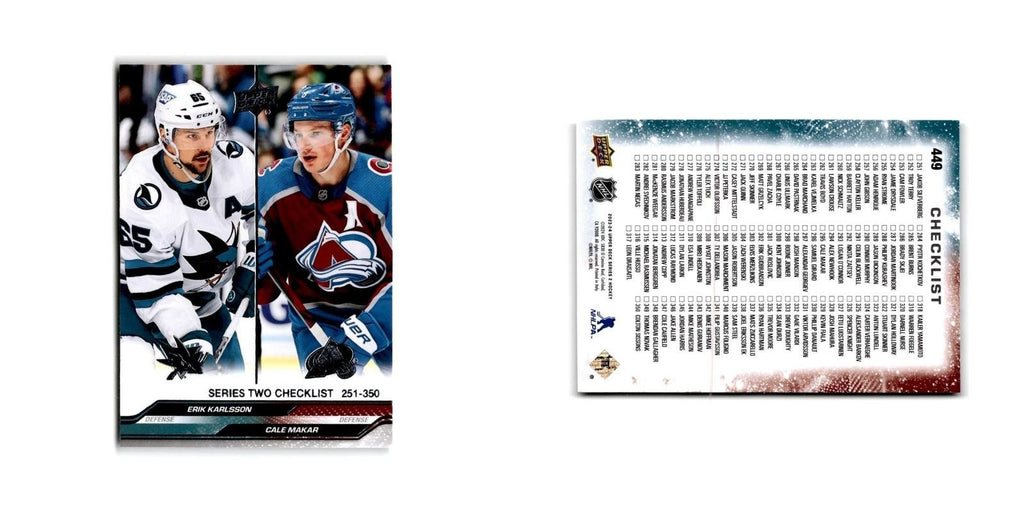 2023 Upper Deck Erik Karlsson  Cale Makar Checklist #449