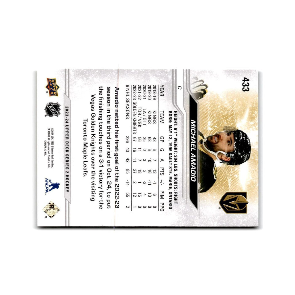 2023 Upper Deck Michael Amadio Vegas Golden Knights #433