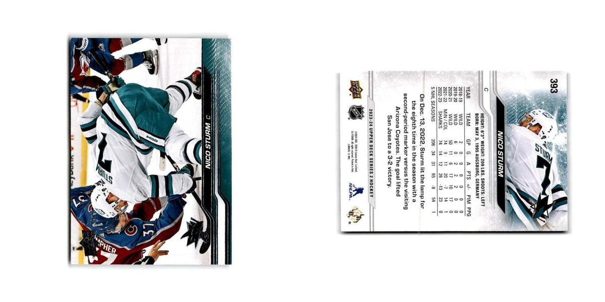 2023 Upper Deck Nico Sturm San Jose Sharks #393
