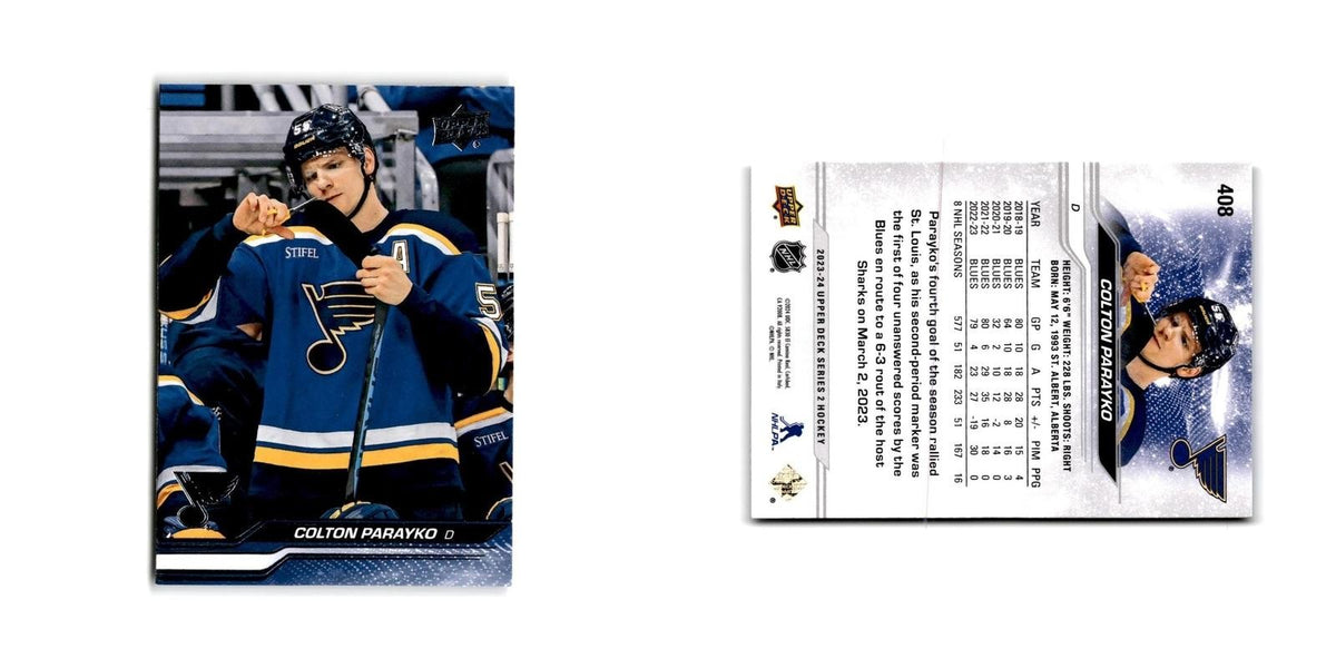 2023 Upper Deck Colton Parayko St. Louis Blues #408