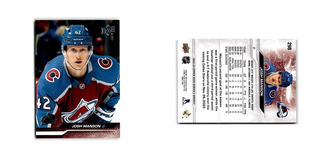 2023 Upper Deck Josh Manson Colorado Avalanche #298