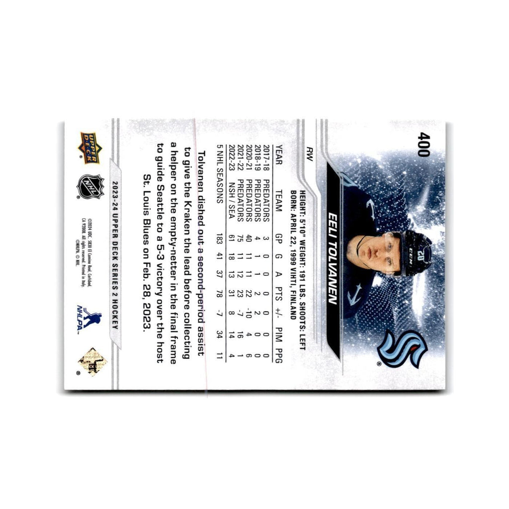 2023 Upper Deck Eeli Tolvanen Seattle Kraken #400