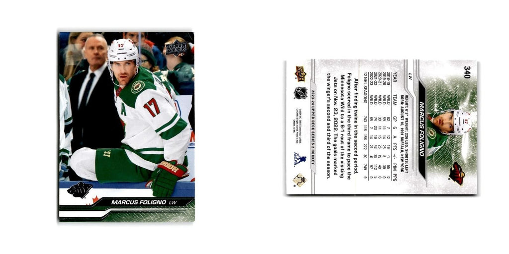 2023 Upper Deck Marcus Foligno Minnesota Wild #340