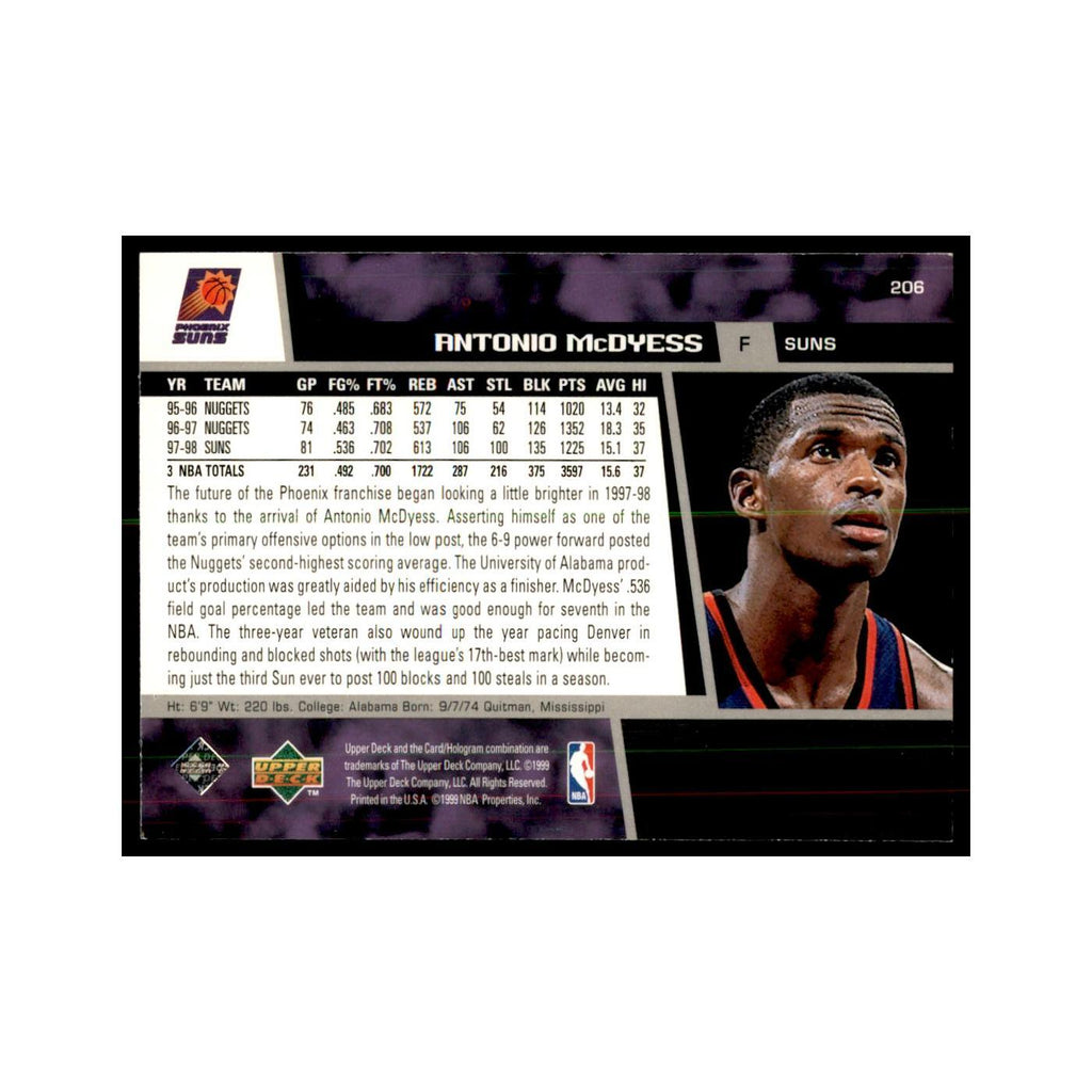 1998 Upper Deck Antonio McDyess Basketball Cards #206